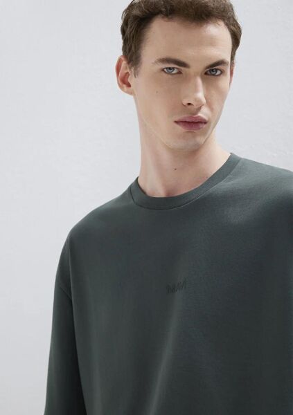 MAVİ BASKILI ERKEK LOGO T-SHIRT