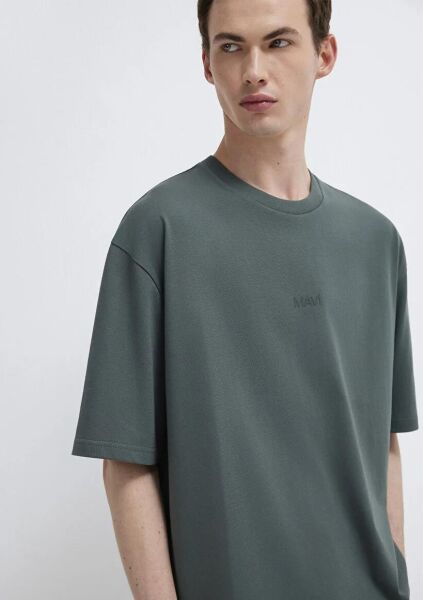 MAVİ BASKILI ERKEK LOGO T-SHIRT