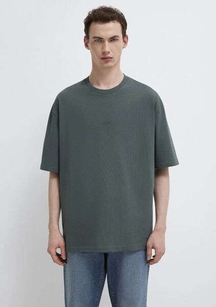 MAVİ BASKILI ERKEK LOGO T-SHIRT