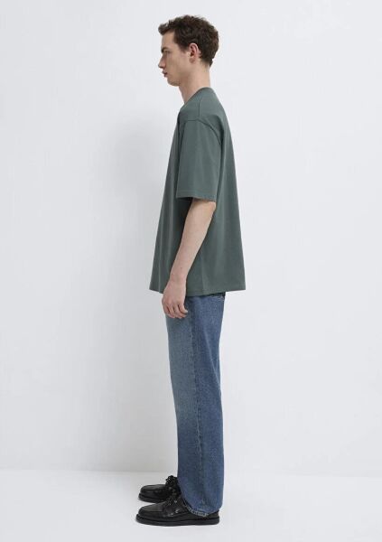 MAVİ BASKILI ERKEK LOGO T-SHIRT