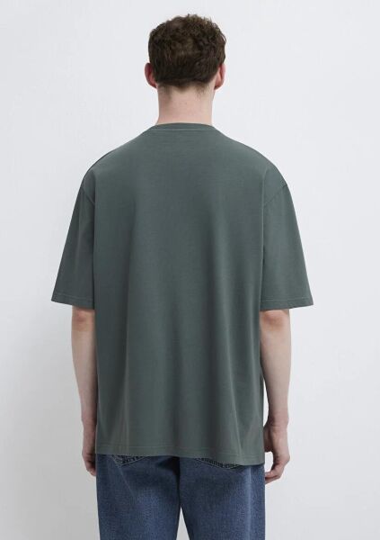 MAVİ BASKILI ERKEK LOGO T-SHIRT