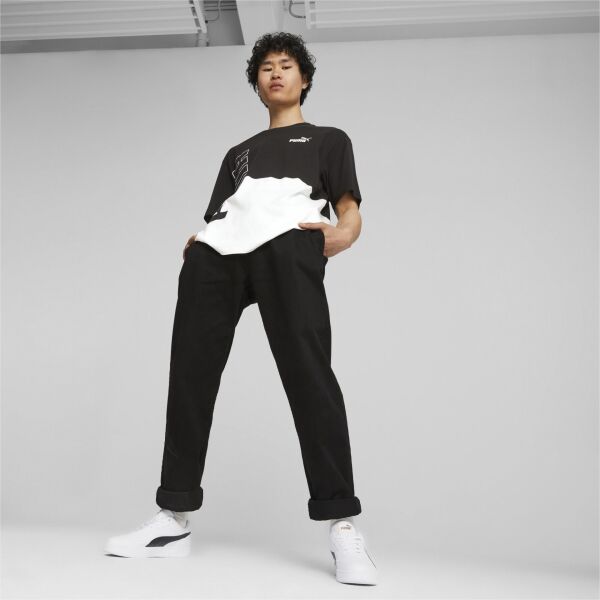 PUMA PUMA CAVEN 2.0 PUMA WHİTE-PUMA BLACK-GOLD UNISEX SNEAKER