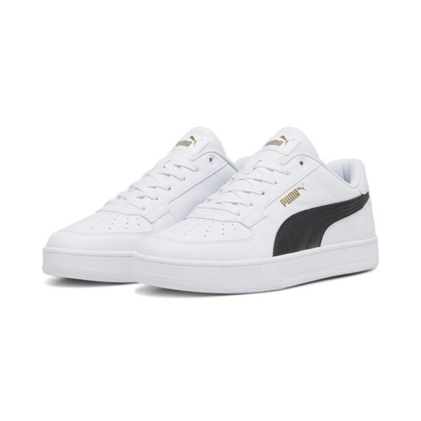 PUMA PUMA CAVEN 2.0 PUMA WHİTE-PUMA BLACK-GOLD UNISEX SNEAKER