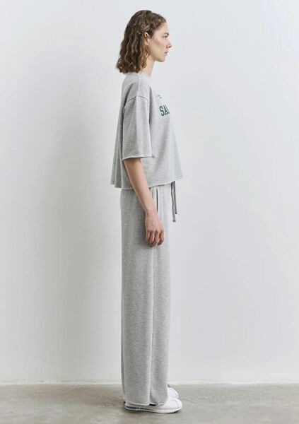 MAVİ KISA KOLLU SWEATSHIRT KADIN 0 YAKA SWEATSHIRT