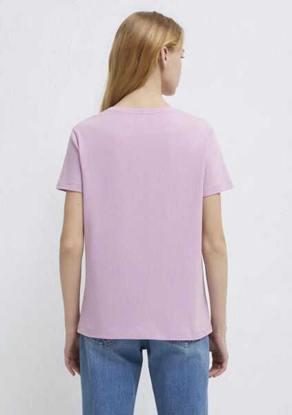 MAVİ KEDİ BASKILI KADIN TİŞÖRT