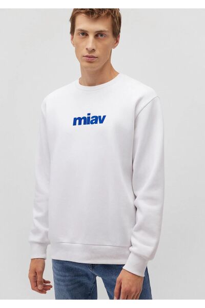 MAVİ MİAV BASKILI SWEATSHIRT ERKEK SWEATSHIRT