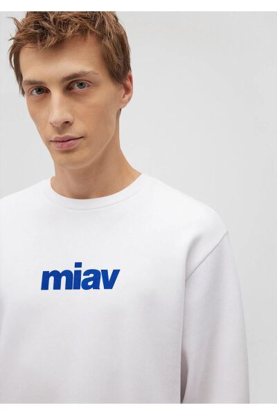 MAVİ MİAV BASKILI SWEATSHIRT ERKEK SWEATSHIRT