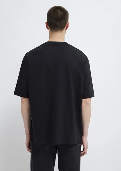 MAVİ BASKILI ERKEK LOGO T-SHIRT