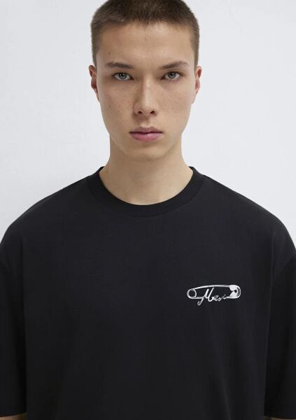 MAVİ BASKILI ERKEK LOGO T-SHIRT