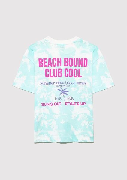 MAVİ BEACH BOUND BATİK BASKILI TİŞÖRT ERKEK ÇOCUK MODELLİ PENYE