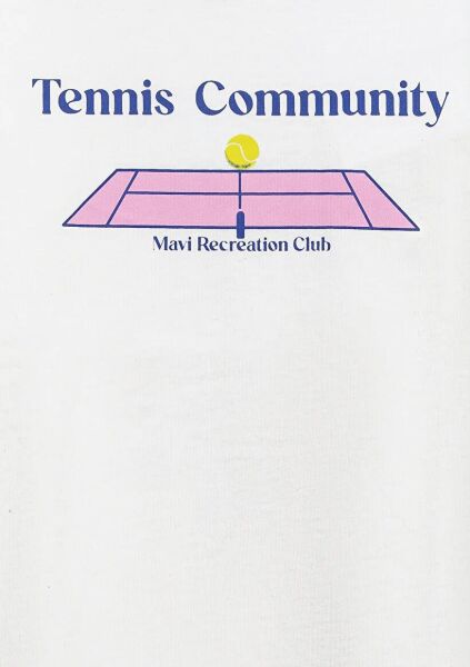 MAVİ KEDİ BASKILI KIZ ÇOCUK TİŞÖRT