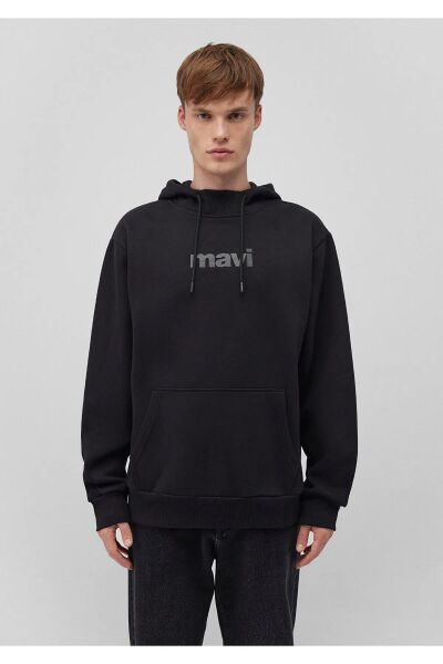 MAVİ MAVİ BASKILI KAPÜŞONLU SWEATSHIRT ERKEK SWEATSHIRT