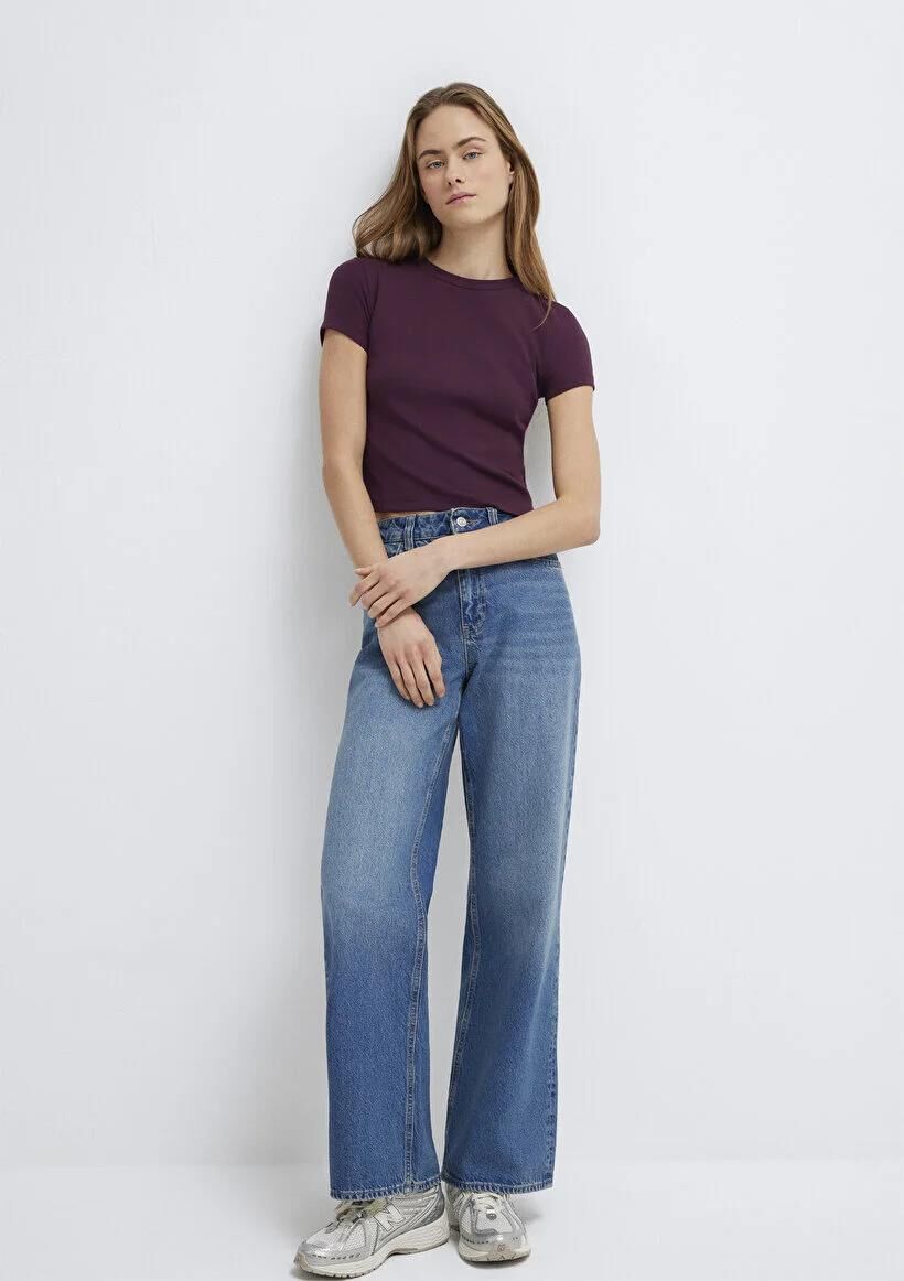 MAVİ YUVARLAK YAKA KADIN BASIC, SEMI BASIC