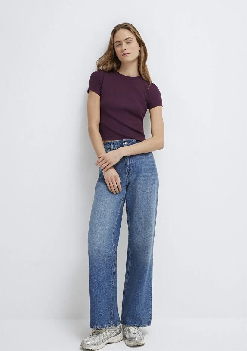 MAVİ YUVARLAK YAKA KADIN BASIC, SEMI BASIC