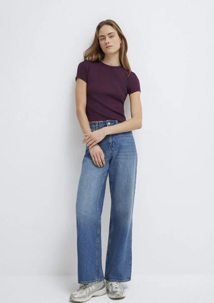 MAVİ YUVARLAK YAKA KADIN BASIC, SEMI BASIC