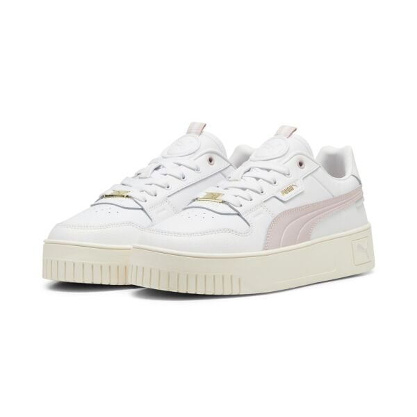 PUMA Carina Street Lux White-Mauve Mist- Gold KADIN MODA AYAKKABI