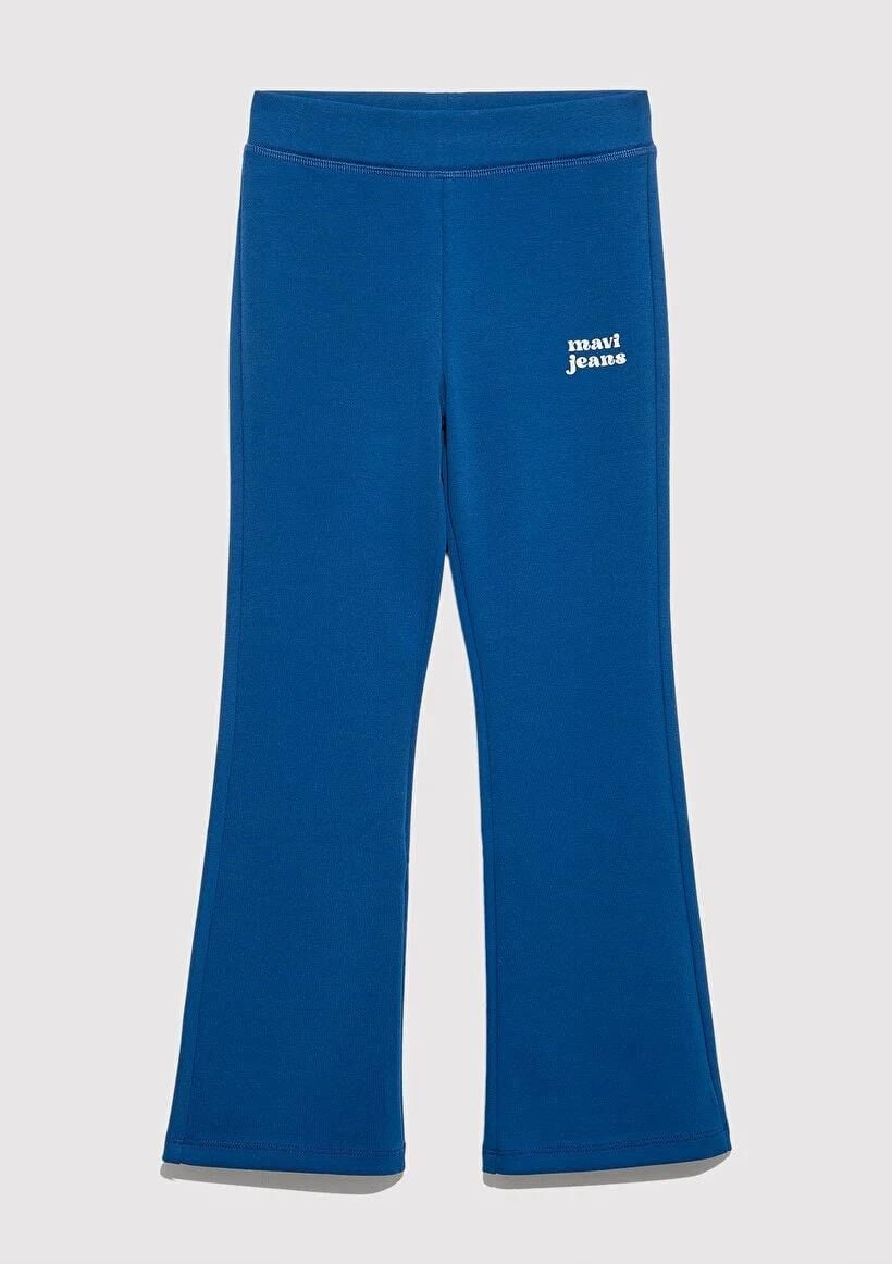 MAVİ LOGO BASKILI KIZ ÇOCUK TAYT