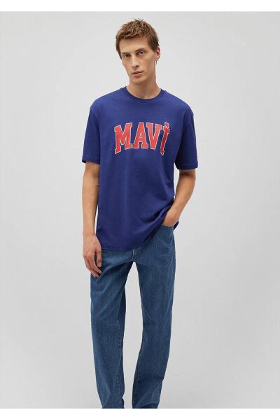 MAVİ LOGO TİŞÖRT ERKEK LOGO T-SHIRT