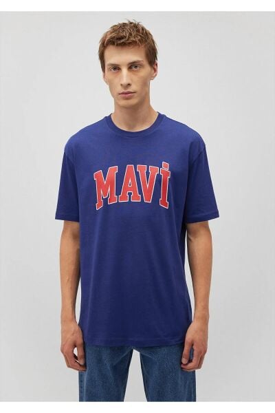 MAVİ LOGO TİŞÖRT ERKEK LOGO T-SHIRT
