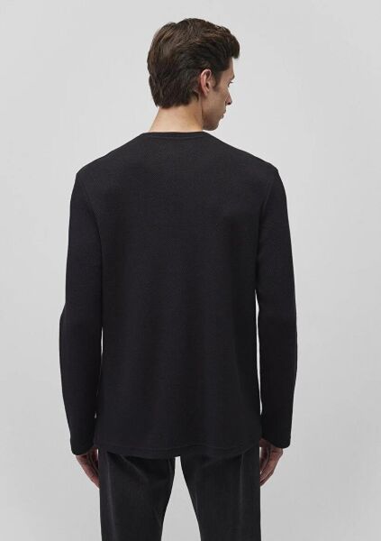 MAVİ UZUN KOL PENYE ERKEK T-SHIRT