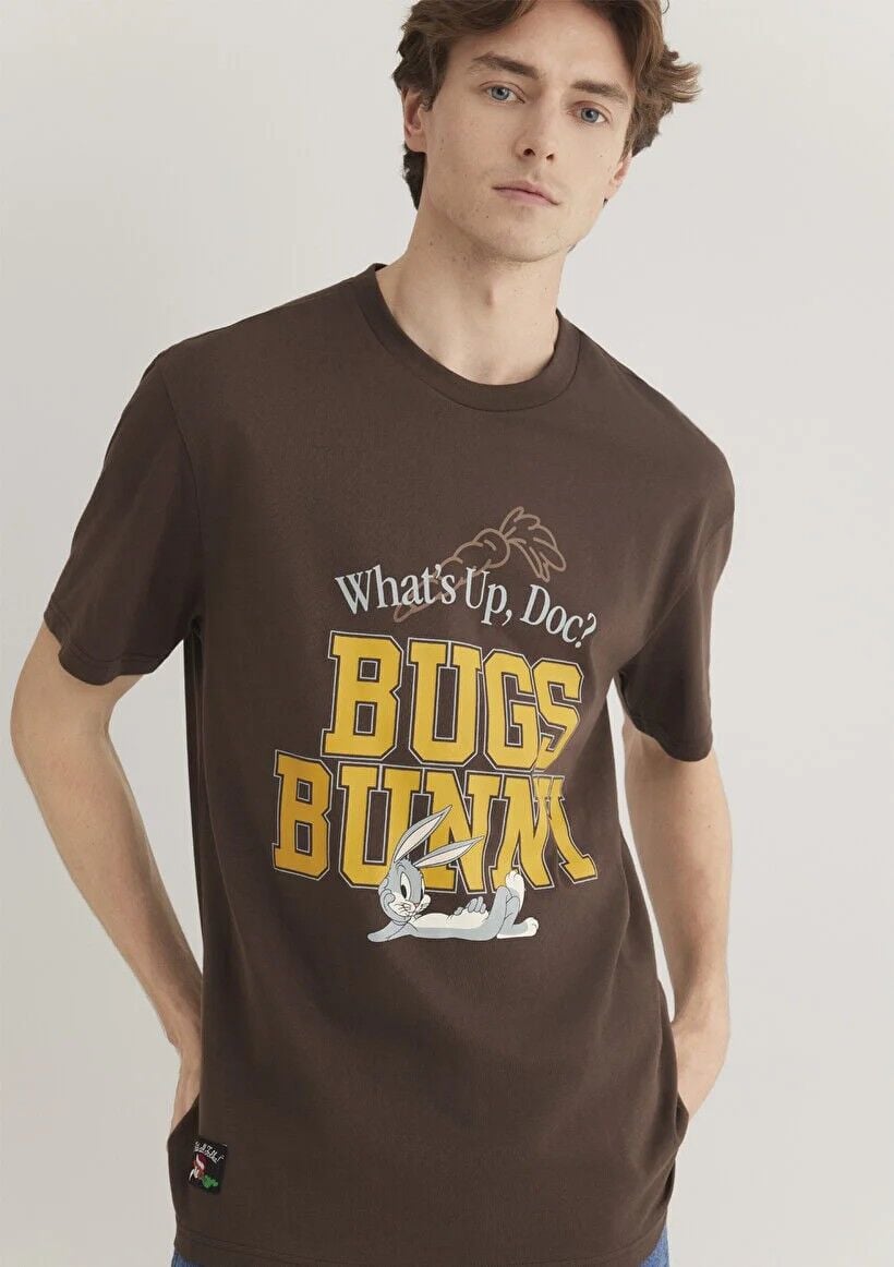 MAVİ BUGS BUNNY TİŞÖRT ERKEK PROJE, LİSANS T-SHIRT
