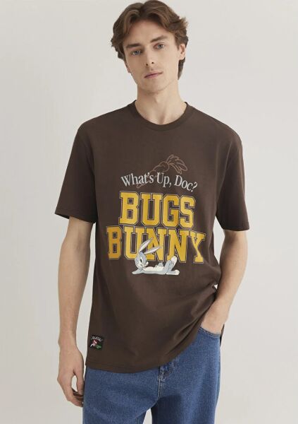MAVİ BUGS BUNNY TİŞÖRT ERKEK PROJE, LİSANS T-SHIRT
