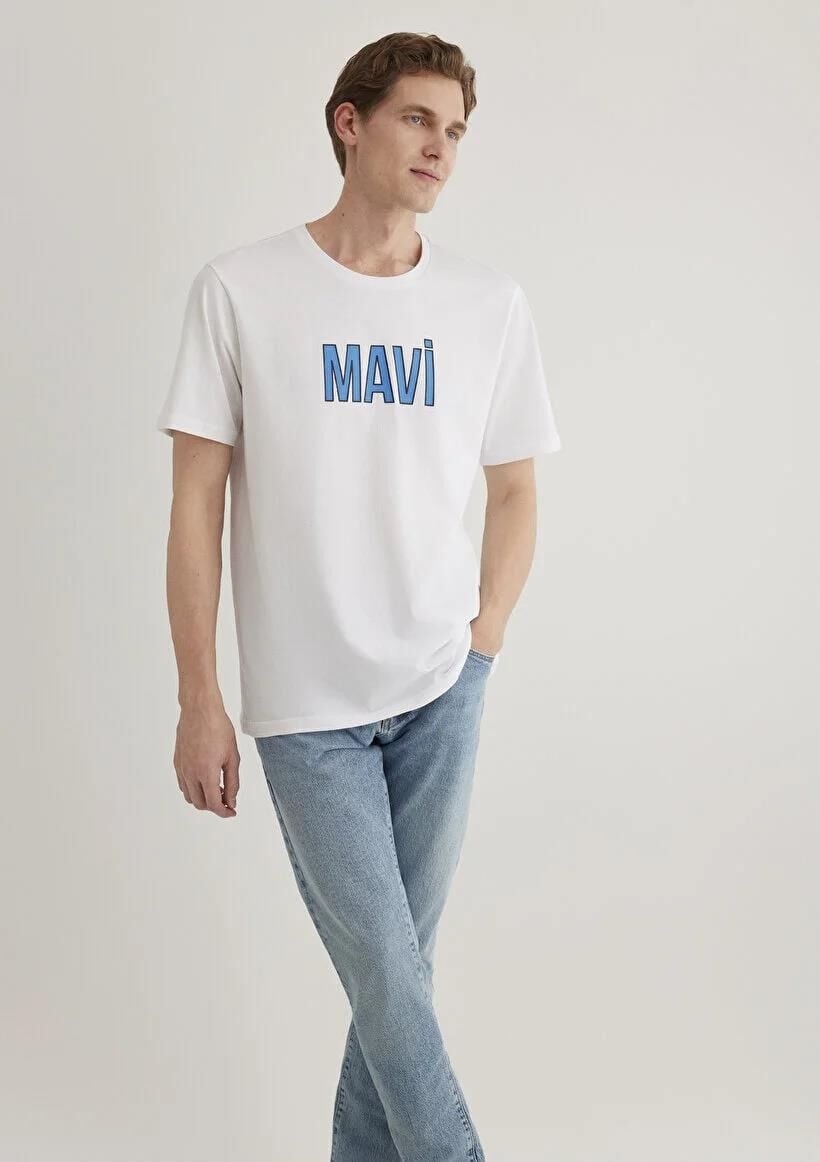 MAVİ MAVİ LOGO TİŞÖRT ERKEK LOGO T-SHIRT