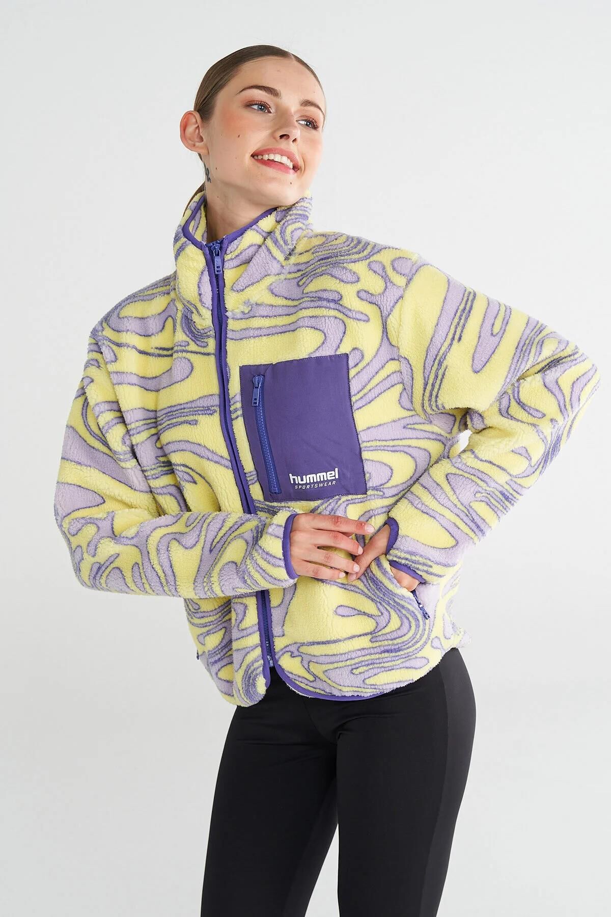 HUMMEL HMLAMBER SHERPA ZIP JACKET KADIN FERMUARLI CEKET