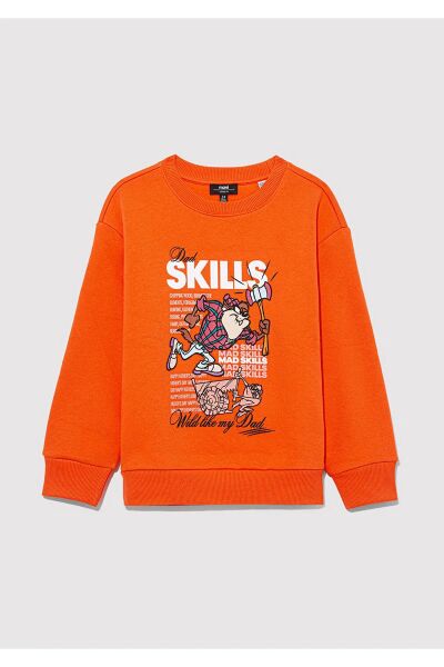 MAVİ TAZ BASKILI SWEATSHIRT ERKEK ÇOCUK SWEATSHIRT
