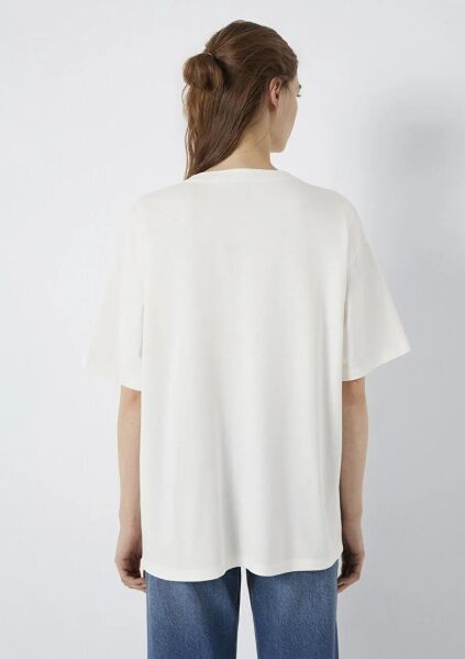 MAVİ BASKILI KADIN T-SHIRT