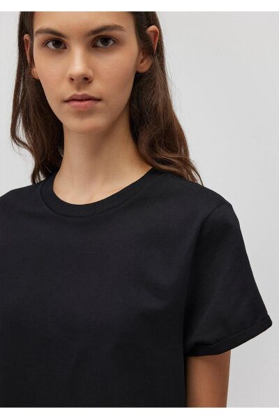 MAVİ YUVARLAK YAKA KISA KOL PENYE KADIN BASIC, SEMI BASIC