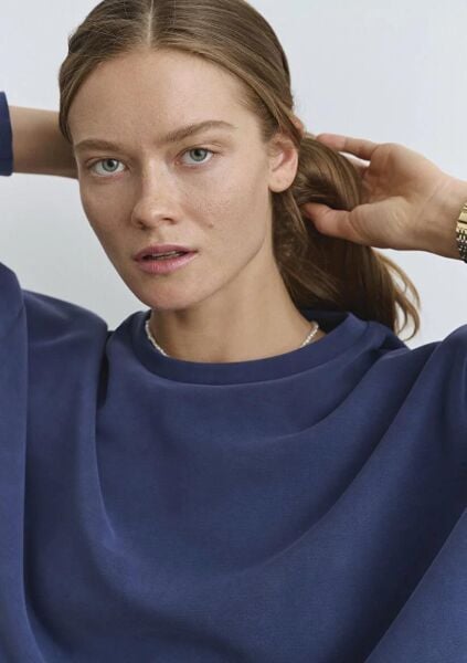 MAVİ OVERSİZE KADIN SWEATSHIRT