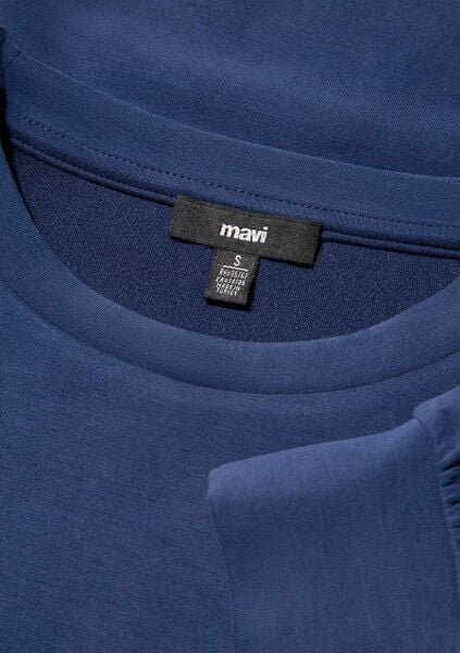 MAVİ OVERSİZE KADIN SWEATSHIRT