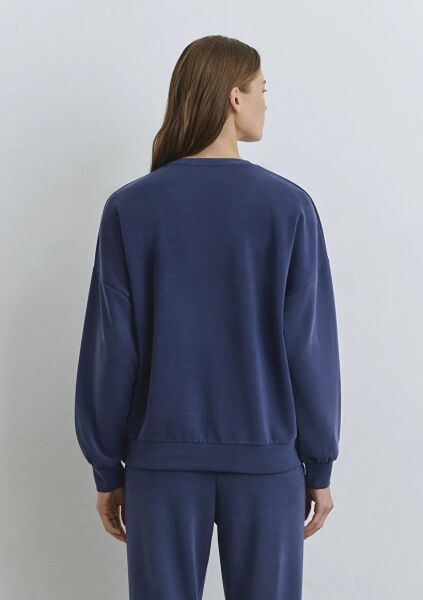 MAVİ OVERSİZE KADIN SWEATSHIRT