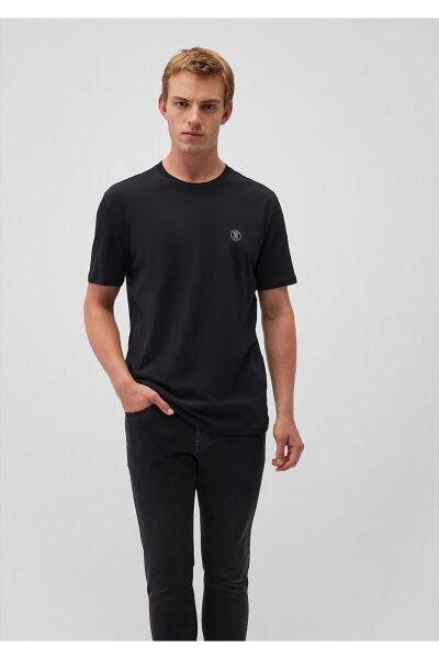 MAVİ LOGO NAKIŞLI TİŞÖRT ERKEK BASIC, SEMI BASIC