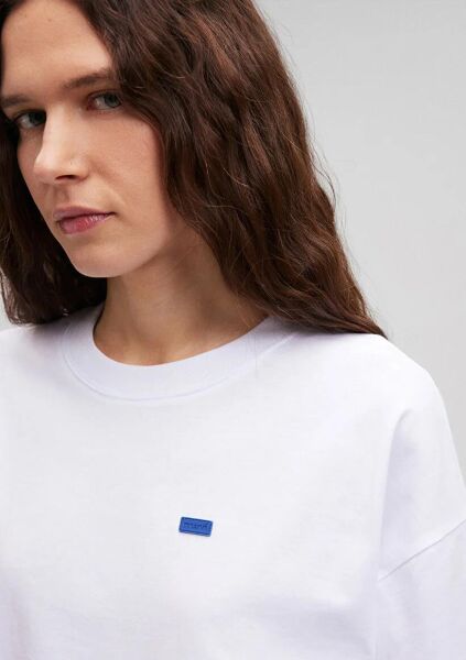 MAVİ KISA KOLLU PENYE UST KADIN LOGO T-SHIRT