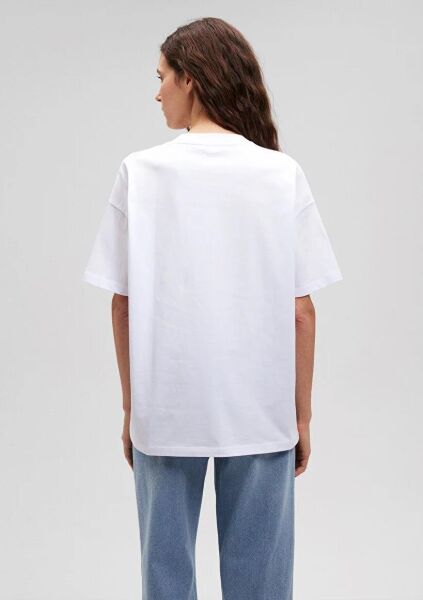 MAVİ KISA KOLLU PENYE UST KADIN LOGO T-SHIRT