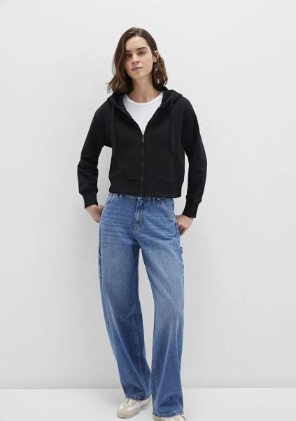 MAVİ FERMUARLI KADIN SWEATSHIRT