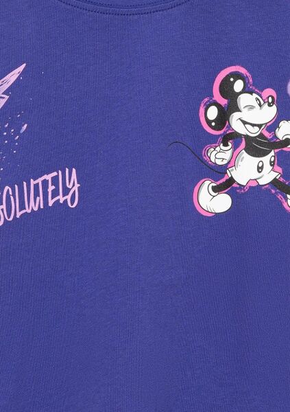 MAVİ MICKEY BASKILI TİŞÖRT KIZ ÇOCUK PROJE, LİSANS T-SHIRT