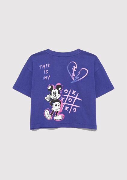 MAVİ MICKEY BASKILI TİŞÖRT KIZ ÇOCUK PROJE, LİSANS T-SHIRT