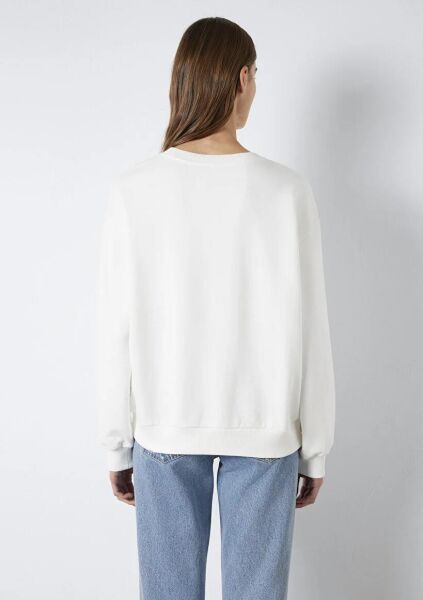 MAVİ LOGO BASKILI KADIN SWEATSHIRT