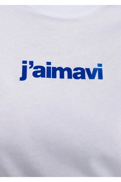 MAVİ BISIKLET YAKA LOGO TİŞORT KADIN LOGO T-SHIRT