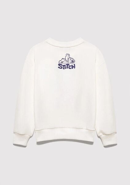 MAVİ STITCH CHILLIN' BASKILI KIZ ÇOCUK SWEATSHIRT