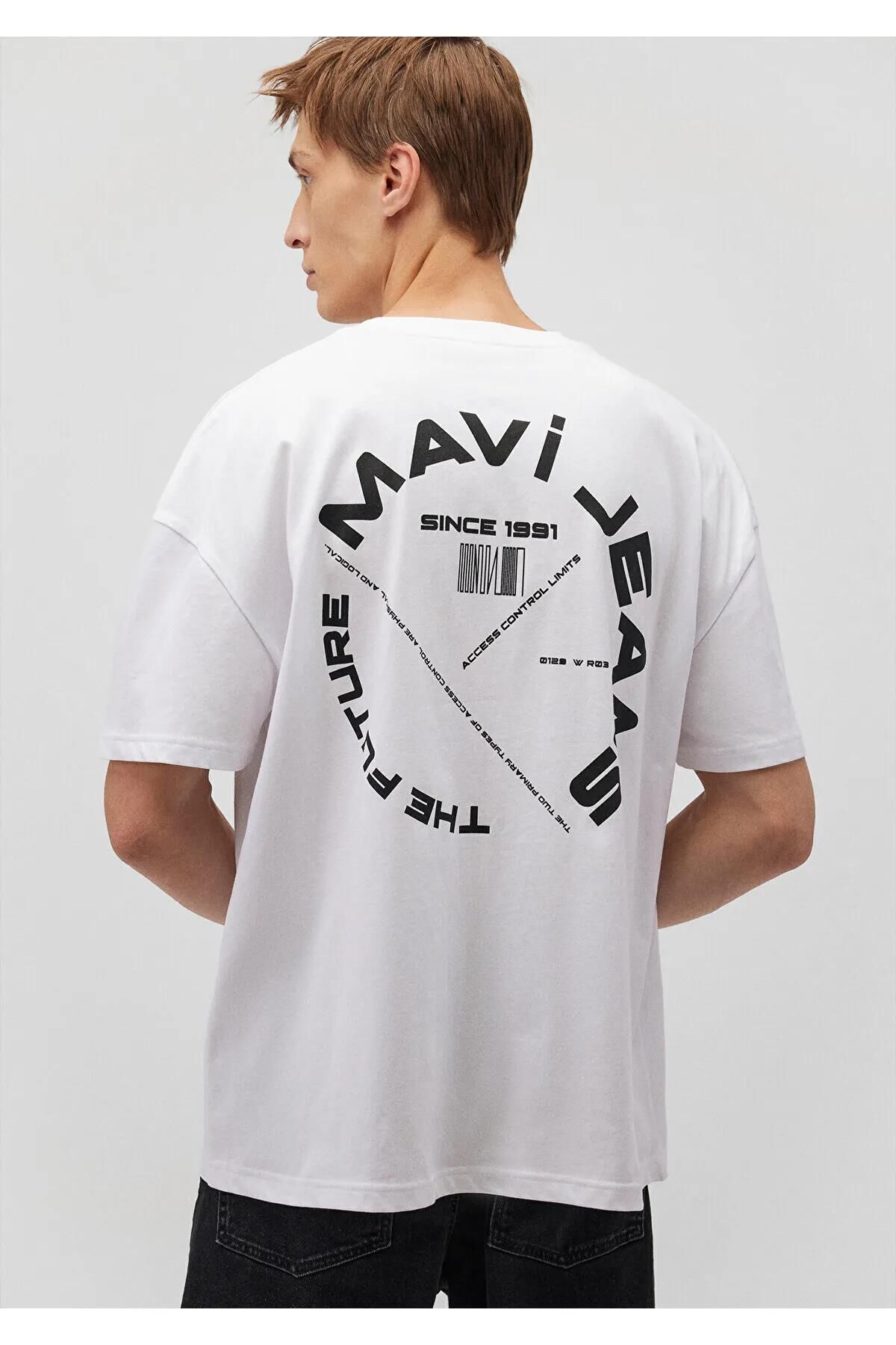 MAVİ JEANS BASKILI ERKEK LOGO T-SHIRT