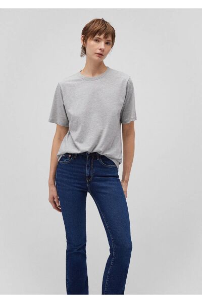 MAVİ YUVARLAK YAKA TİŞÖRT KADIN BASIC, SEMI BASIC