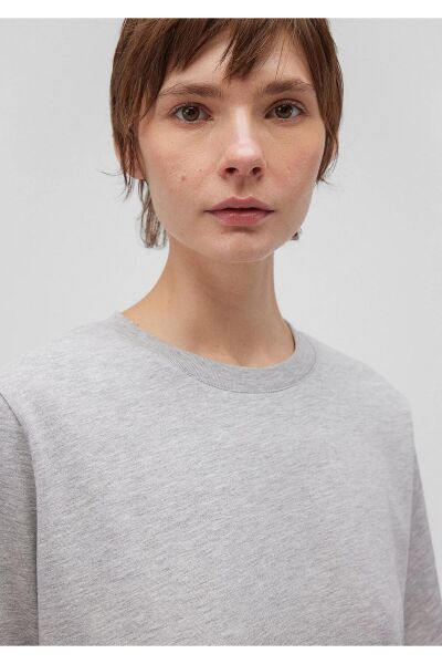 MAVİ YUVARLAK YAKA TİŞÖRT KADIN BASIC, SEMI BASIC