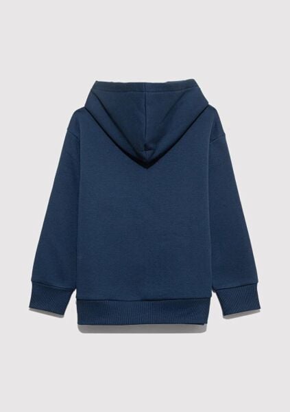 MAVİ BASKILI ERKEK ÇOCUK KAPÜŞONLU SWEATSHIRT