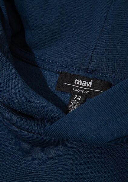 MAVİ BASKILI ERKEK ÇOCUK KAPÜŞONLU SWEATSHIRT