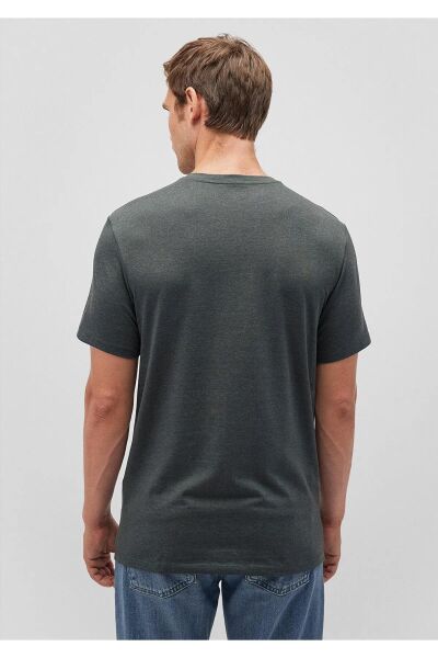 MAVİ STRETCH V YAKA TİŞÖRT ERKEK BASIC, SEMI BASIC