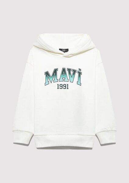 MAVİ MAVI 1991 BASKILI KAPŞONLU ERKEK ÇOCUK SWEATSHIRT